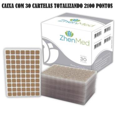 Imagem de Ponto Auriculoterapia Prata Auricular C/ Micropore Caixa 30 cartelas T