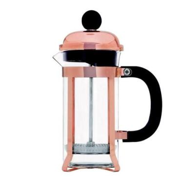 Imagem de Cafeteira Prensa Francesa Rose Gold 350ml - Vidro e Aço Inox - L3 Stor