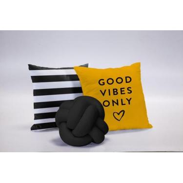 Imagem de Kit de almofada good - 03 pc - amarelo - Casaborda