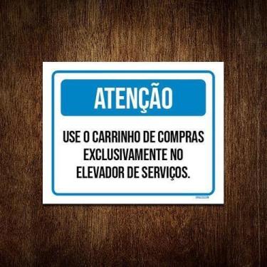 Imagem de Placa Sinalização - Atenção Use Carrinho Elevador 18X23 - Sinalizo
