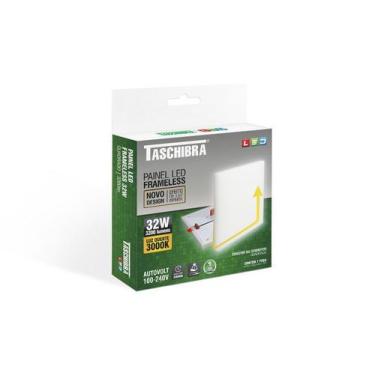 Imagem de Luminária Teto Plafon Painel LED Quadrado Frameless 32W Efeito Luz Inf