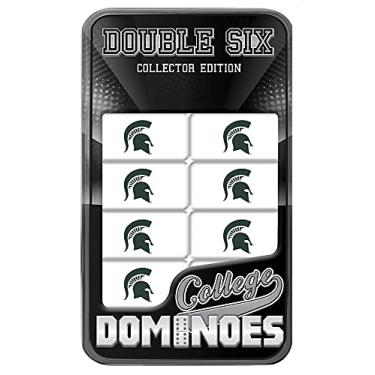 Imagem de MasterPieces NCAA Michigan State Spartans Edição de colecionador Double Six Dominoes