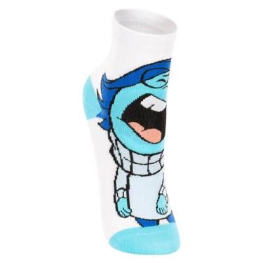 Imagem de Meia Infantil Unissex Lupo 02403-002 Divertidamente Tristeza, Branco, 