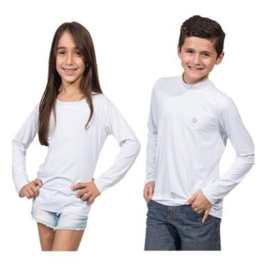 Imagem de Camisa Infantil UV - Branca G - Euro Bali, Branco, G