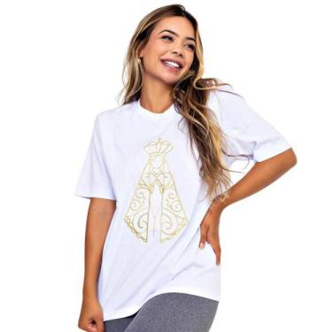 Imagem de Camisa Tshirt Bordada Cristã Nossa Senhora Aparecida - Boutique do Bor