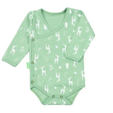 Imagem de Body de bebê kimono minimalista cervo verde claro - Era Uma Vez, 9-12M