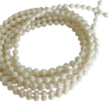 Imagem de 6 Metros De Corrente Bola 10mm E 6 Emendas - ART DECORAR, Marfim