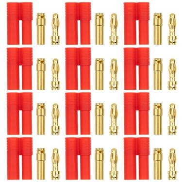 Imagem de Vgoohobby 12Pairs HXT 4mm Banana Plugs 4.0mm Gold-Plated Bullet Connector (Unassembled) for RC Car Boat Helicopter ESC LiPo Battery Device Electric Motors