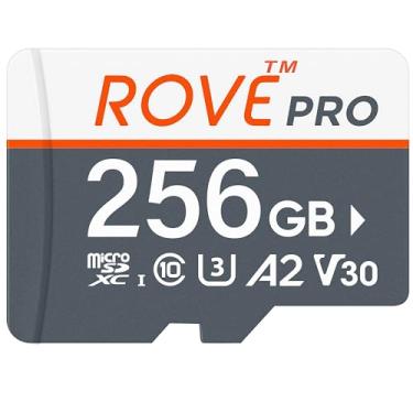 Imagem de ROVE Cartão micro SD PRO microSDXC 256GB cartão de memória com adaptador SD de tamanho completo 100 MB/s velocidade de leitura, C10, U3, V30, 4K, A2 para câmera Dash, smartphones Android, tablets,
