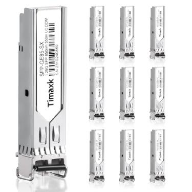 Imagem de Timaxk 1.25G SFP 1000Base-SX, 850nm MMF, até 550 metros, LC Multi Mode 1G Fiber Transceptor Modular para Cisco, Meraki, Ubiquiti UniFi, Mikrotik, Intel, Netgear, D-Link, Qnap, Linksys e mais
