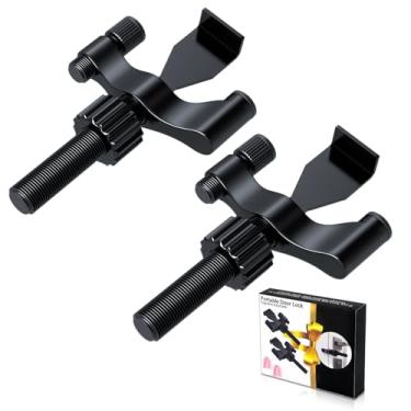 Imagem de MASJENBU Pacote com 2 fechaduras de porta portáteis ajustáveis, fechaduras de porta de hotel para segurança de viajantes, evita entrada não autorizada, trava de segurança para viagens, quartos,