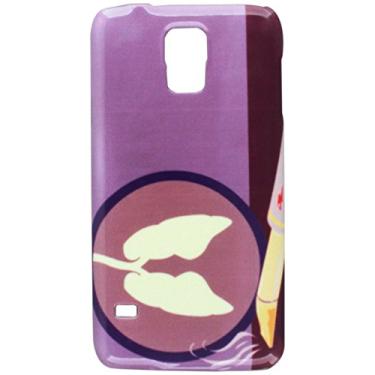 Imagem de Capa para celular Samsung S5 com vetor eletrônico de fumar cigarros com pulmões e vapor de suco eletrônico