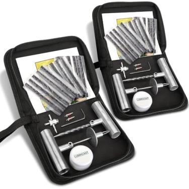 Imagem de BETOOLL Kit de reparo de pneu, conjuntos de 2 a 24 peças kit de reparo de pneu plano de emergência universal resistente profissional, para carro, motocicleta, caminhão, carrinho de golfe, ATV, trator