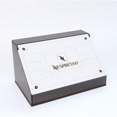 Imagem de Caixa Porta Cápsulas Café Nespresso Com Tampa Mdf 31x20x18cm - Artesan