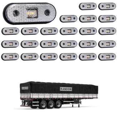 Imagem de 24 Lanterna Lateral Randon LED Cristal Saída Fios - DW Componentes