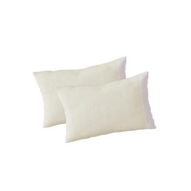 Imagem de Kit 2 Fronhas de Berço 30cm x 40cm Avulsa Malha 100% Algodão Cru Arrum