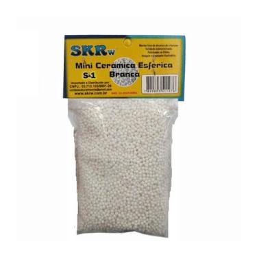 Imagem de SKRw Cerâmica S-1 Esfera Mini 2.0mm Branca - 80g Aquario Pet - SKWr