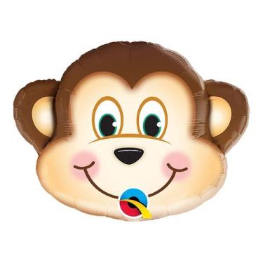 Imagem de Balão de Festa Microfoil 14" 35cm - Macaco Sapeca - 1 unidade - Qualat