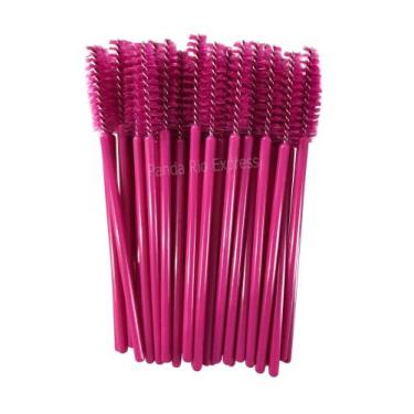 Imagem de Kit 50 Escovinhas Alongamento de Cílios Descartáveis Extensão de Cílio