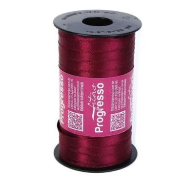 Imagem de Fita de Cetim Carretel Progresso 4mm nº00 - 100m Cor 1355 Marsala - 01