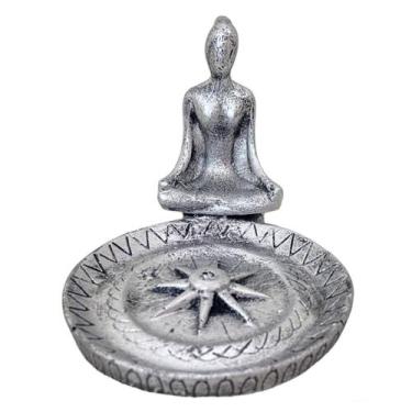 Imagem de Porta incenso Pratinho Yoga em Resina Incensário Meditação - LZ Decora