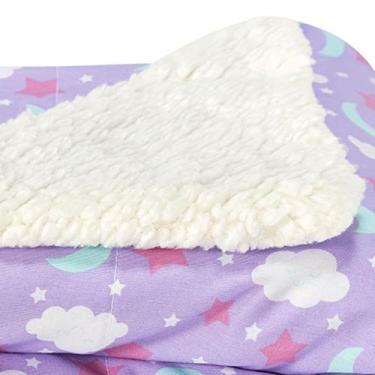 Imagem de coberdrom sherpinha para bebê  - estampas variadas - mateus, lilás