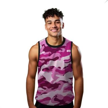 Imagem de Camiseta Regata Verão Estilo Moda Praia Manchas Rosa Desenho 763 - SMO