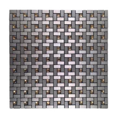 Imagem de Pastilha Adesiva Aluminio Decoração Banheiro Cozinha Marrom - NeoBlue