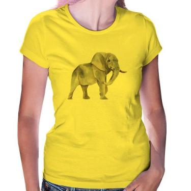 Imagem de Baby Look Elefante - Foca na Moda, Amarelo, GGG