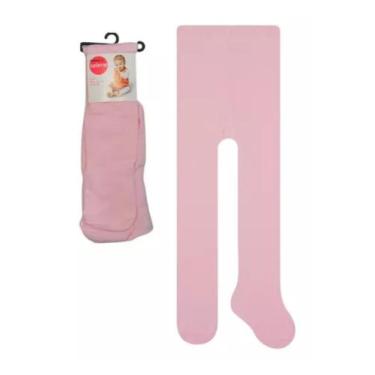 Imagem de Meia Calça Fio 80 Algodão Selene Bebês Quente Para o Frio, Rosa, O