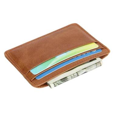 Imagem de Carteira Porta Cartão Slim Fina Pequena Luxo Couro compacta - SWG, Mar