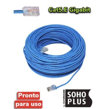 Imagem de Cabo De Rede FURUKAWA 40 Metros 100% Cobre CAT5E Internet Pronto Pra U