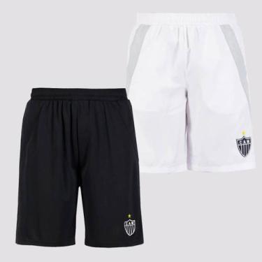 Imagem de Kit de Duas Bermudas Atlético Mineiro Preta e Branca - Spr, G