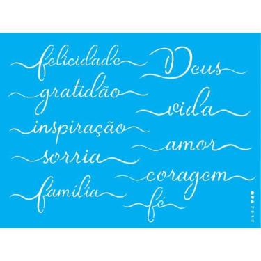 Imagem de Stencil Opa 15 x 20 cm - Palavras Lettering I - 2832 - Opa Criando Art