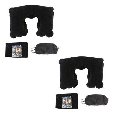 Imagem de 2 Kits Para Viagem - Almofada - Tapa Olho e Protetor Auricular - XBZ, 