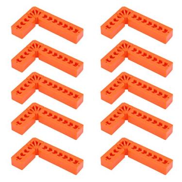 Imagem de Régua de ângulo de Engenharia, Régua de ângulo Reto de Plástico, Posicionador Auxiliar de 90 ° para Ferramentas de Marcenaria Com 10 Peças