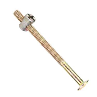 Imagem de 10 Peças de Parafusos para Móveis de Aço Carbono Galvanizado M6, 60 Mm, 80 Mm, 90 Mm, 100 Mm, 150 Mm, Com Porcas de Barril, Prendedor de Conector de Porca para Madeira, Placas,