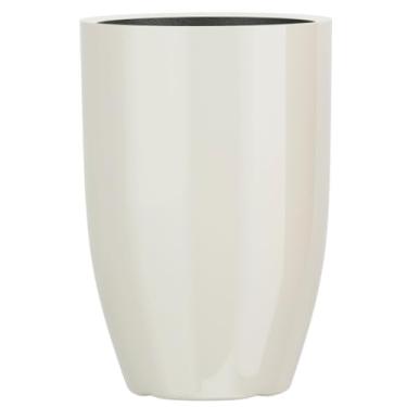 Imagem de Vaso De Planta Fibra De Vidro 75cm Grande Boca Larga Decorativo (Off White)
