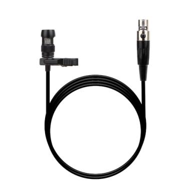 Imagem de YXG Microfone de lapela Lavalier, microfone condensador direcional em forma de coração, compatível com transmissor Bodypack sem fio Shure, com cabo mini XLR de 1,45 m, plugue TA4F de 4 pinos