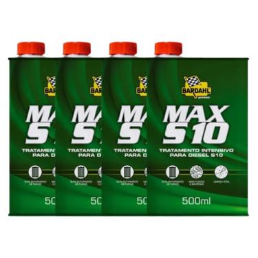 Imagem de Kit 4 Aditivos Diesel S-10 Bardahl Max S-10 Para Combustivel Diesel 500mL