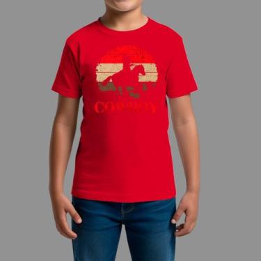 Imagem de Camisetas Infatil Básica Masculina Casual Moda Country Manga Curta Gol