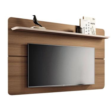 Imagem de Painel para TV Suspenso 70 Pol 180cm Celine Castanho/Off White
