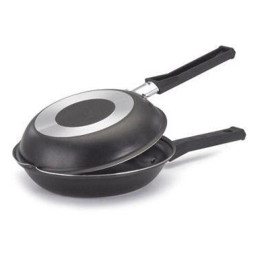 Imagem de Omeleteira Panquequeira Antiaderente Preto Alumínio - Multi Aluminio, 