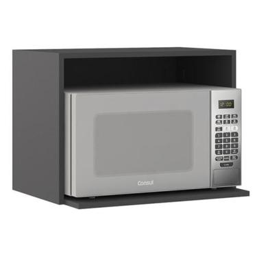 Imagem de Armario Aereo Nicho Microondas 58 cm 12542 Etti Grafite PLN - Milani S