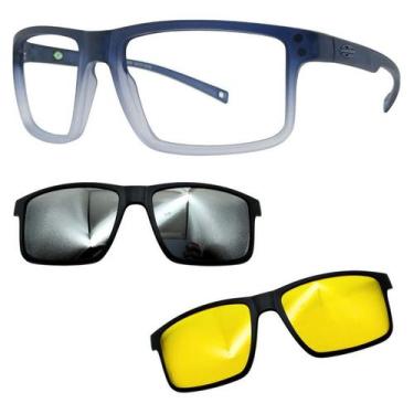 Imagem de Armação de Grau Mormaii 6127 Swap 5 DL6 Com 2 Clipons, Prata, Noturno