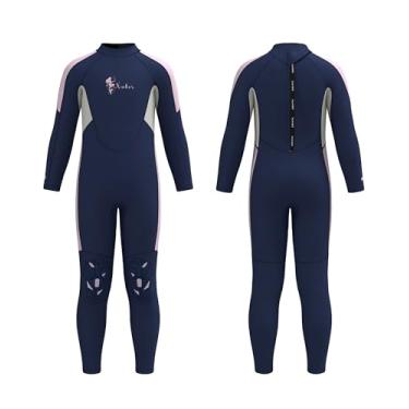 Imagem de XUKER Roupa de mergulho infantil para meninos, meninas, crianças, com zíper nas costas, 3 mm, neoprene, térmica, corpo inteiro, para jovens, adolescentes, mergulho, natação, barco, snorkeling