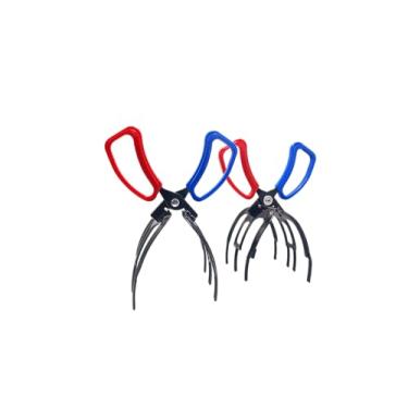 Imagem de HiliyKiliy 2 pinças de peixe, 3 garras de peixe para alicates de pesca, controle de metal, ferramenta de garra com vários 3 dentes para a maioria dos removedores de anzóis de água doce, suporte de