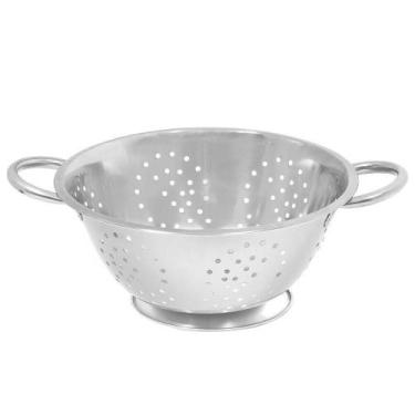 Imagem de Escorredor De Massas e Legumes 28cm Inox Com Alças 5 estrela - Cinco e