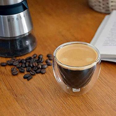 Imagem de Copos de Café Parede Dupla de Vidro Borossilicato Diamond 80ml