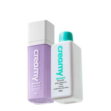 Imagem de Kit Creamy Skincare Pro-Adapaleno Ácido Salicílico Sérum Tônico (2 pro